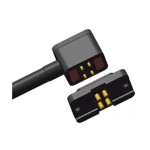 Conector impermeável magnético 4pin pogo, alta corrente 1a 2a 3a 12v