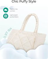 Sac fourre-tout en polyester pour femmes, matelassé, avec fermeture éclair et compartiments, grande taille pour les voyages, le travail, la salle de sport