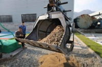 Nouveau modèle de godet de criblage pour excavatrice, godet de criblage de compost, godet de criblage de compost rotatif hydraulique, godet de criblage de terre