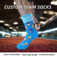 Chaussettes de sport personnalisées avec logo d'équipe, respirantes, en maille douce, pour la course et la gym, mi-mollet, en coton rembourré, pour l'automne