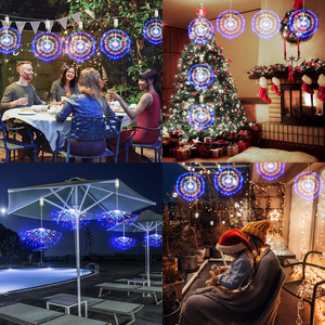 Hot bán 200led năng lượng mặt trời cỏ bóng bồ công anh Vườn cỏ đèn 360 độ IP65 ấm trắng ánh sáng ABS DC 6V - Product Image 6