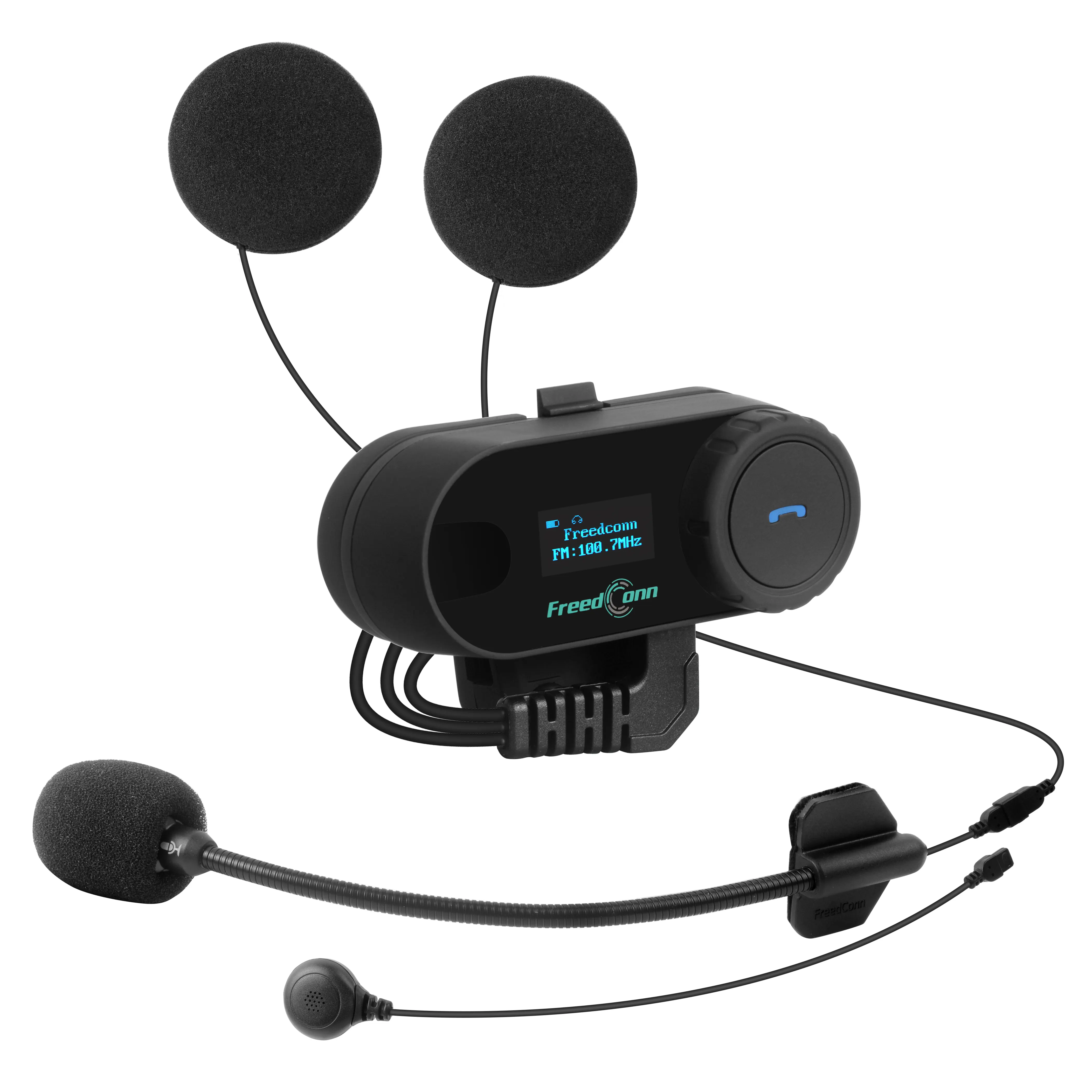 T-COM SC Venda quente FM Bluetooth Intercom com tela Music Share Headset capacete interfone