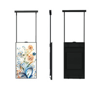 Moniteur LCD publicitaire suspendu pour vitrine intérieure de 75 pouces, compatible Android, IP65, OEM, gestion à distance, autonome, garantie 1 an