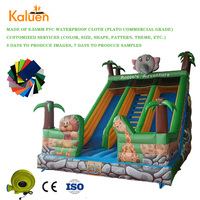 Vente directe d'usine Kaluen, toboggan gonflable pour enfants en PVC résistant, pour intérieur et extérieur, thèmes animaliers, toboggan de parc commercial, 5m*7m*6m