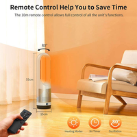 Ventilateur tour sans pales transfrontalier avec télécommande, tête oscillante, pour bureau, 18 pouces, ventilateur de table, économe en énergie, refroidissement et chauffage