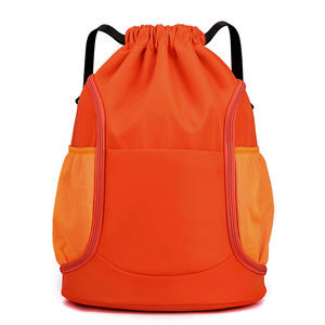 <b>Drawstring</b> Bag Gym Bag <b>Drawstring</b> <b>Backpack</b> Water Resistant String Bag Sports Snakpack With Sneaker Bottle Pouch for Club - Product Image 5