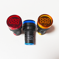 MUTAI AD16-22DSV 220V 22MM Volt Ampere Amp Meter Tampilan Digital LED Voltmeter Lampu Indikator