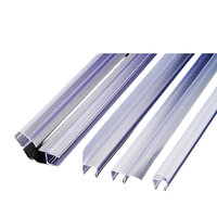 Tira de sellado de puerta de mampara de ducha de baño, burlete de puerta de vidrio de goma de 4 a 12mm, sello de ducha de Pvc para Baño