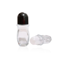Rouler sur bouteille 30ml 50ml déodorant en verre clair Oud mini bouteilles portables de haute qualité avec boule roulante
