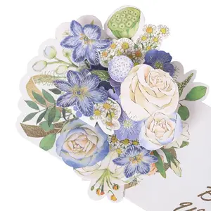 生日快乐教师节3D贺卡创意花朵设计带折叠信封礼品卡