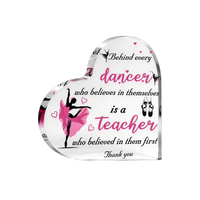 Plaque en acrylique transparente en forme de cœur, bloc vierge autoportant pour texte et photo personnalisés, décoration de bureau et cadeau personnalisé