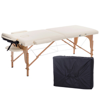 Table de massage en mousse de qualité supérieure, portable, pliable, lit de massage réglable en hauteur, lit de spa pour salon à domicile avec étui de transport, installation facile