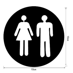 Acrylic Bathroom <b>Wall</b> Stickers Male Female Figures Waterproof <b>Mirror</b> Decals Minimalist Design Irregular Shape - Product Image 4