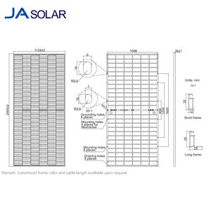 Panel solar JA <span class=keywords><strong>JAM78D30</strong></span> 580-605/MB jA Módulo fotovoltaico bifacial solar Paneles JAM 580W-605W Paneles solares bifaciales - Product Image 3