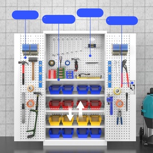 Armoire de rangement d'outils en acier portable, chariot d'atelier avec placard de <span class=keywords><strong>garage</strong></span> pour l'organisation des outils - Product Image 5