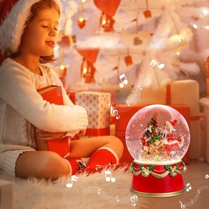 Globo de Nieve de Resina con Luces, Bola de Agua de Cristal, Regalo de Navidad, Globo de Nieve de Mesa con Papá Noel - Product Image 4