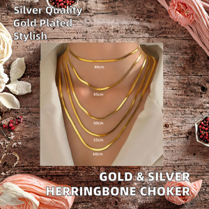 Minimalist 22k Gold Plated Snake Chain Necklace 40cm 45cm 50cm 55cm 60cm Unisex Everyday Wear - Product Image 2