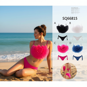 Costume da bagno intero con controllo pancia, costume da bagno conservativo, sexy monokini, rosa, rosso, blu, verde 42444648 - Product Image 3