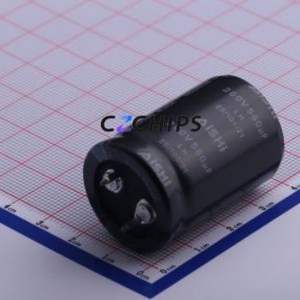 Condensateur électrolytique en aluminium à encliquetage ELH2DM561P35KT, composant traversant (THT), D25xL35mm 560uF 20% 200V 10mm - Product Image 1