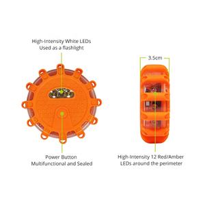3 упаковки дорожных вспышек 9 + 1 Функции Водонепроницаемый аварийный маяк с магнитом сигнальная лампа - Product Image 5