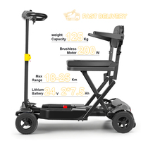 Scooter électrique pliable 15 kg en alliage de magnésium, double batterie, charge magnétique, scooter de voyage pour personnes âgées