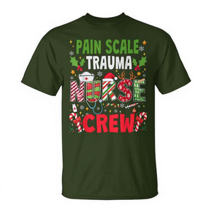 T-shirt de Noël pour infirmières, échelle de la douleur, traumatisme, personnel médical, cadeau de Noël pour infirmières - Product Image 2