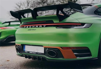 Diffuseur arrière en fibre de carbone style TH pour Porsche 911 992 (2019-), kit carrosserie, spoiler, déflecteur, lèvre arrière