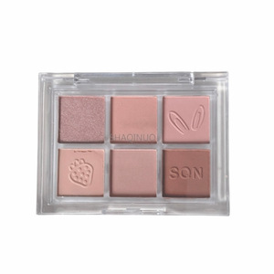 Shaqinuo 6 Colors Matte <strong>Eyeshadow</strong> Palette Strawberry Embossed pink <strong>Peach</strong> Nude <strong>Eyeshadow</strong> for Daily Makeup - Product Image 4