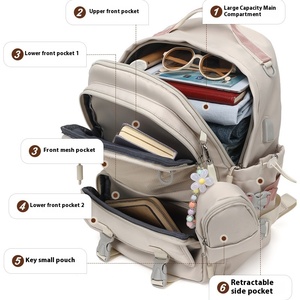 Ba lô học sinh nữ nhẹ, bảo vệ cột sống, dung tích lớn, khóa kéo, dành cho học sinh tiểu học, trung học cơ sở, lớp 3-6, thời trang - Product Image 3