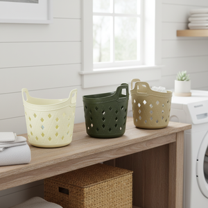 CASAMAX WL AM-0391-2 Cesto portaoggetti in plastica con manici, resistente, CN - Product Image 3