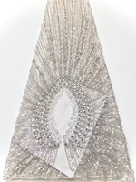 Fournisseur de dentelle de Guangzhou, tissus de dentelle africains, fleurs 3D, appliques brodées pour tissu de mariée