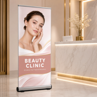 Banderoles enroulables personnalisées, support de bannière rétractable double face, imperméable, pour la promotion des services de salon de beauté