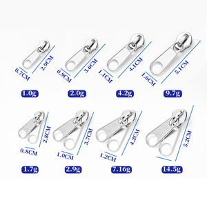 Nhà Sản Xuất Cung Cấp Mạ Dây Kéo Kéo Không Khóa Đầu Dây Kéo Thanh Trượt Và <span class=keywords><strong>Puller</strong></span> Cho <span class=keywords><strong>Nylon</strong></span> Dây Kéo - Product Image 4