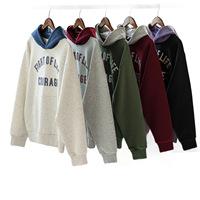 Sudadera con Capucha de Algodón con Bloques de Color, Diseño de Corazón, Estilo Casual Holgado, Juvenil, Unisex, Moderno y Urbano
