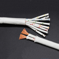 Câble résistant à la chaleur Fil tressé en fibre de verre enveloppé de mica à haute température