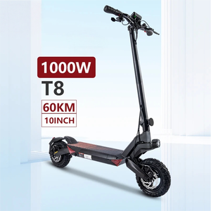 สกู๊ตเตอร์สำหรับผู้ใหญ่ คลังสินค้า EU มอเตอร์ทรงพลัง 1000W พับได้ สองล้อ รุ่น T8 สกู๊ตเตอร์ T8A - Product Image 1