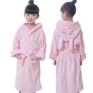 <span class=keywords><strong>Peignoir</strong></span> 100% coton avec logo brodé, robe avec capuche <span class=keywords><strong>de</strong></span> dessin animé, <span class=keywords><strong>peignoir</strong></span> uni, peignoirs - Product Image 5