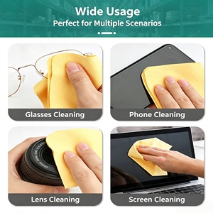 Chiffon de nettoyage pour lunettes anti-buée épaissi avec logo personnalisé, lingettes réutilisables pour lunettes, objectifs d'appareil photo et lunettes de protection - Product Image 2