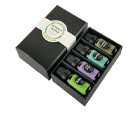 Coffret Cadeau d'Huiles Essentielles – 4 Huiles Simples – Mélanges pour la Respiration, un Bon Sommeil, la Relaxation et la Protection – Pour Diffuseur et Aromathérapie