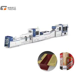 Tự động carton & Hộp quà Tặng cứng nhắc dây chuyền sản xuất tất cả-trong-một lắp ráp, đóng gói, dán & tạo thành máy để làm hộp - Product Image 2