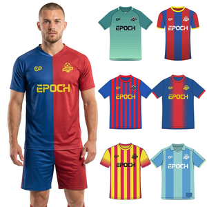 Maillot de football Blaugrana Espagne 2627, design thaïlandais, pour joueurs et supporters, domicile et extérieur, avec logo, maillot de football rétro - Product Image 1