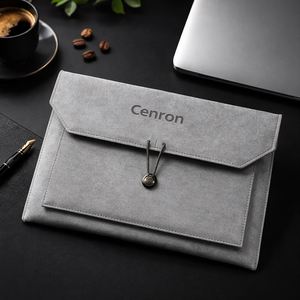 High Quality PU Leather <b>Laptop</b> <b>Sleeve</b> Envelope Document Bag Business Office Organizer Case - Product Image 1