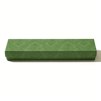 Scatola Regalo Rigida in Due Pezzi Personalizzabile, Colore Verde con Motivo in Rilievo per Gioielli e Regali di Lusso