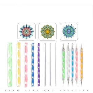 Bview Art - <span class=keywords><strong>Juego</strong></span> <span class=keywords><strong>de</strong></span> 16 Herramientas para Puntear Mandalas - Kit Completo para Pintar Piedras con Plantillas, Bolígrafos para Puntear y Estiletes Acrílicos - Product Image 2