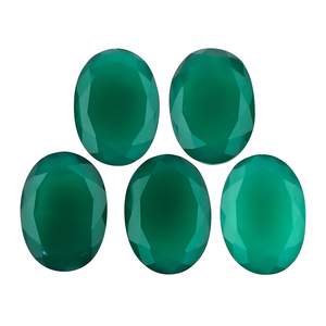 YASHEE Piedra Preciosa de Ónix Verde Natural 18X13 MM Corte Oval Brillante para Joyería - Product Image 1