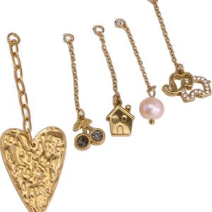 จี้รูปหัวใจสีพีชประดับมุก ทอ<span class=keywords><strong>ง</strong></span> 18k <span class=keywords><strong>ส</strong></span>แตนเลส ต่างหูแฟชั่น อุปกรณ์ทำเครื่องประดับ DIY ขายส่ง - Product Image 5