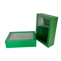 Boîtes cadeaux en papier génériques en gros avec fenêtre transparente, prix bas, différentes tailles, pelliculage mat, gaufrage, impression, manutention