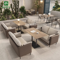 Café commercial Table à manger et chaise combinaison Restaurant restauration magasin personnalisé canapé stand en cuir PU