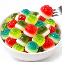 Bonbons Gélifiés Transparents à la Framboise Halal Végétaliens Nouveauté Personnalisée Marque Privée Vente en Gros Bonbons Sucrés Gélifiés aux Jus