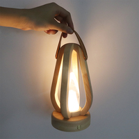 Lampe de nuit LED portable en verre et bois RGB, rechargeable par USB, lampe de chevet en acrylique, variateur tactile, lampe de nuit pour enfants